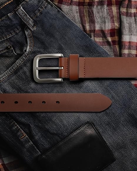Leather Belt for Men - 35mm Men Belts for Jeans Casual and Dress