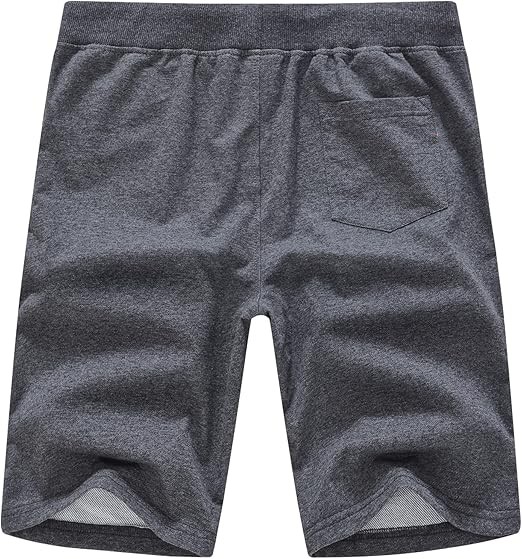 Mens Shorts Casual Drawstring Zipper Pockets Elastic Waist