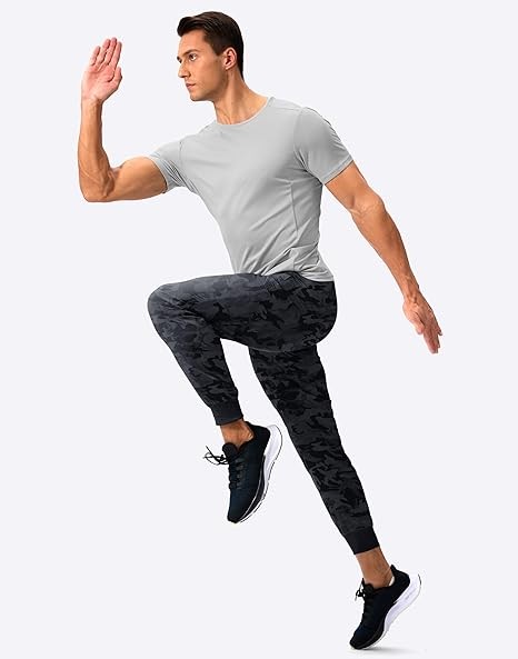 Mens Joggers with Zipper Pockets Lightweight Sweatpants Workout Athletic Pants for Gym Running Golf