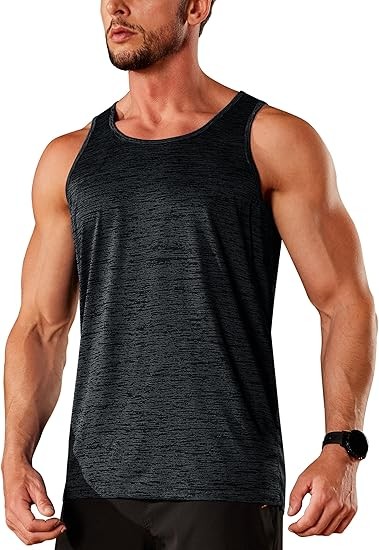 Men's Tank Tops Quick Dry Sleeveless Workout Muscle Shirt Athletic Bodybuilding Gym Performance Tee Shirts