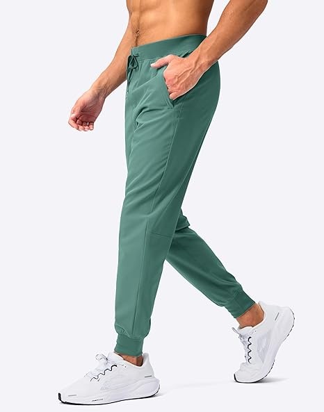 Mens Joggers with Zipper Pockets Lightweight Sweatpants Workout Athletic Pants for Gym Running Golf