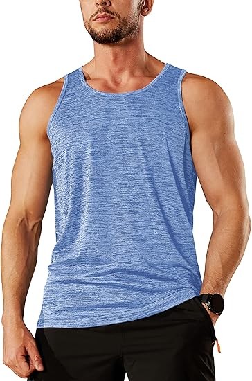 Men's Tank Tops Quick Dry Sleeveless Workout Muscle Shirt Athletic Bodybuilding Gym Performance Tee Shirts