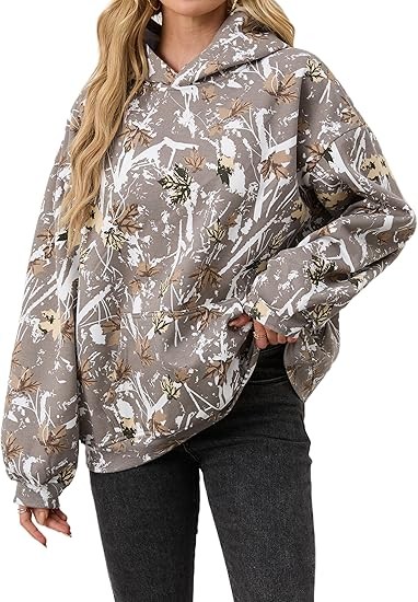 Hoodie For Men Women Long Sleeve Drop Shoulder Oversized Hooded Sweatshirt Pullover With Pocket