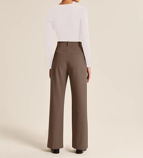 High Waisted Work Pants for Women Business Casual Outfits 2025 Office Dress Pants Trousers with Pockets