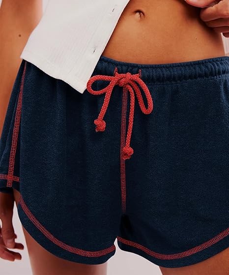 Women’s Casual Shorts Comfy Drawstring Elastic Waist Summer Beach Workout Lounge Shorts for Women