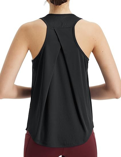 Women's Workout Tops Sleeveless Running Athletic Shirts Tank Tops Racerback Quick Dry UPF 50+