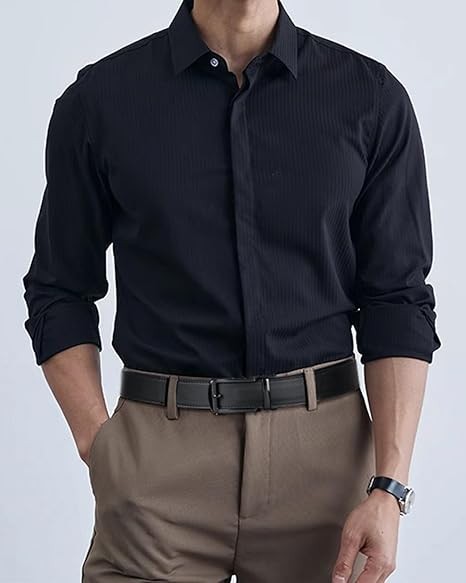 Mens Belt Leather Ratchet 1 3/8'' Belt For Men Gift Dress and Casual with Adjustable Buckle, Trim to Fit