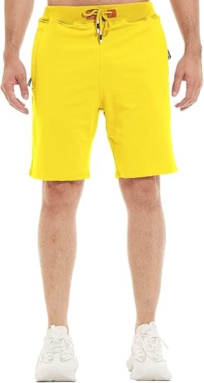 Mens Shorts Casual Drawstring Zipper Pockets Elastic Waist