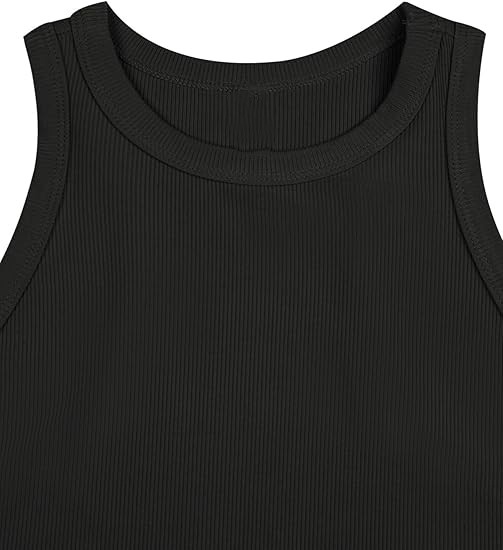 Womens Crop Tops Sleeveless Workout Tops Halter Neck Flowy Athletic Shirts Cropped Tank Muscle Tank