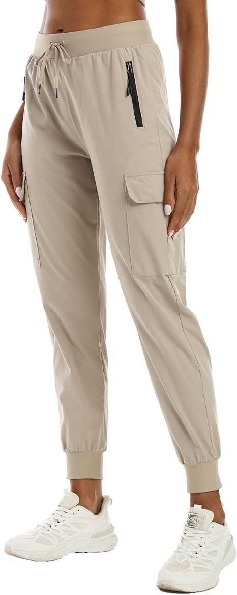 Womens Cargo Pants with Pockets-Lightweight Quick Dry Waterproof Hiking Pants for Travel Casual Athletic and Outdoor