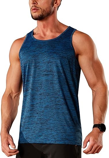 Men's Tank Tops Quick Dry Sleeveless Workout Muscle Shirt Athletic Bodybuilding Gym Performance Tee Shirts
