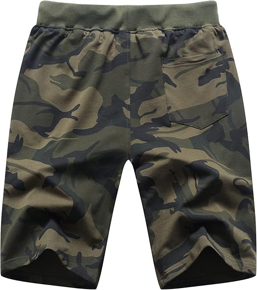 Mens Shorts Casual Drawstring Zipper Pockets Elastic Waist