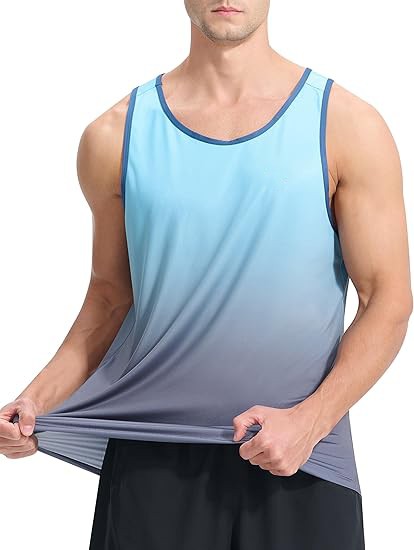 Men's Tank Tops Quick Dry Sleeveless Workout Muscle Shirt Athletic Bodybuilding Gym Performance Tee Shirts